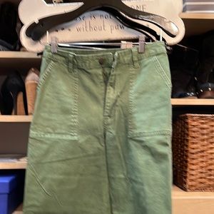 Camo green color wide legged jeans